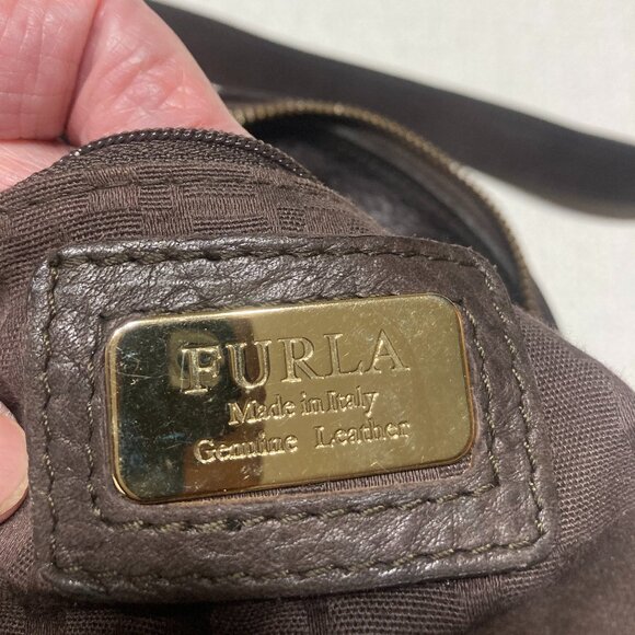 EUC Brown Leather Furla Shoulder Bag or Satchel - Picture 2 of 11